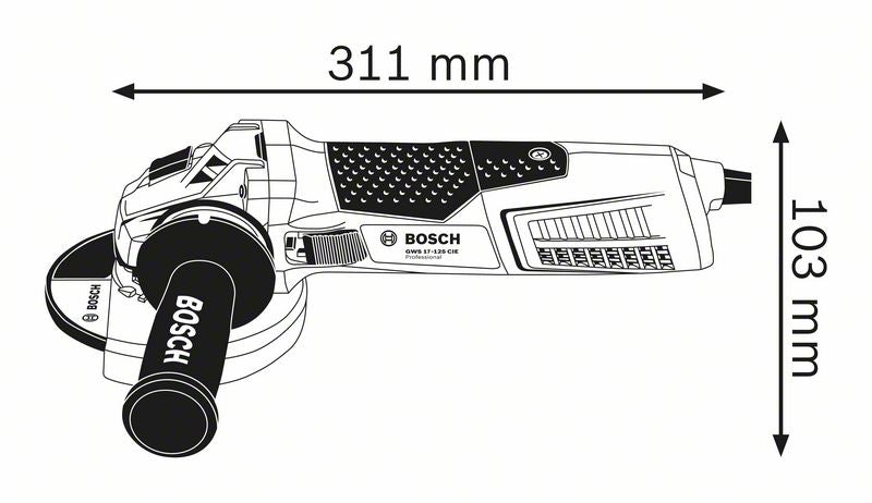 Bosch Professional GWS 17-125 CIE Winkelschleifer im Karton