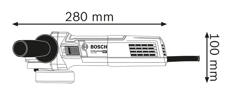 Bosch Professional GWS 880 Winkelschleifer 125 mm 880 W im Karton