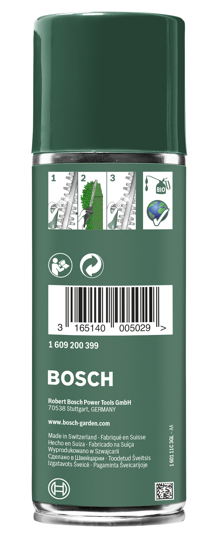 Bosch Pflegespray 250 ml für Gartengeräte wie Heckenschere oder Grasschere