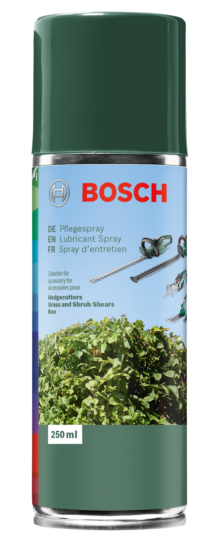 Bosch Pflegespray 250 ml für Gartengeräte wie Heckenschere oder Grasschere