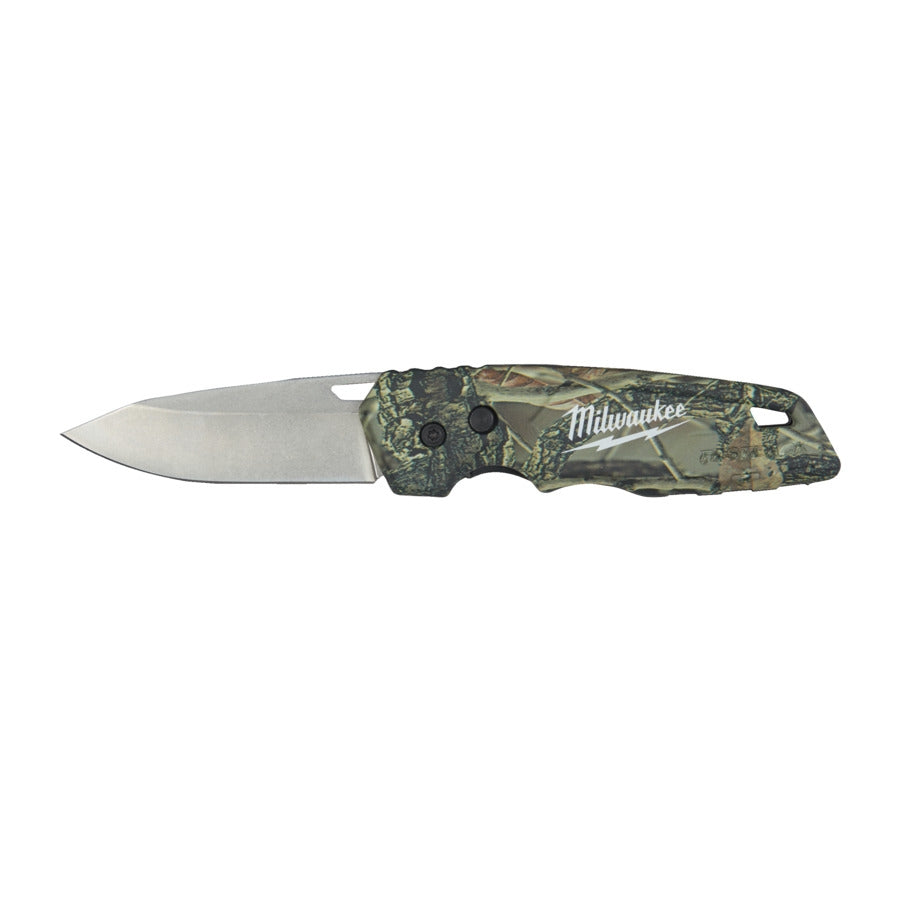 Milwaukee® Fastback Camouflage Arbeitsklappmesser 285 mm mit nachschärfbare Edelstahlklinge