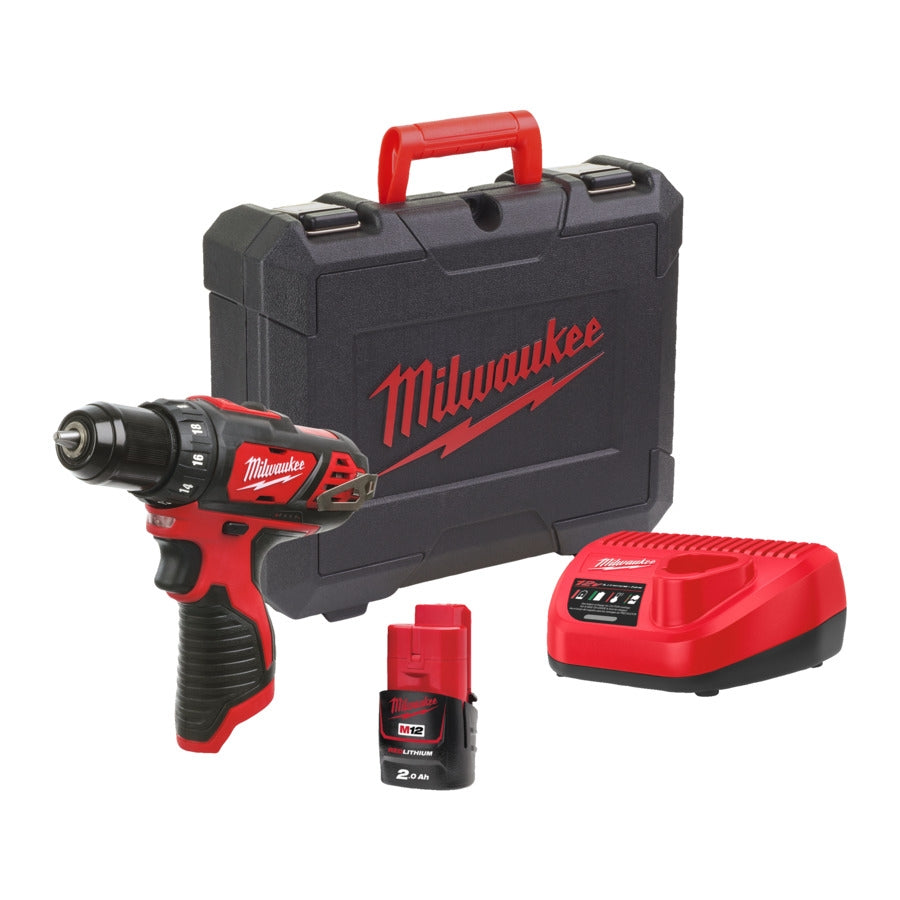 Milwaukee® M12 BDD-201C Akku-Bohrschrauber 30 Nm inkl. 1x M12 B2 Akku, Ladegerät im Transportkoffer