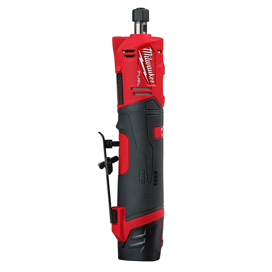 Milwaukee M12 FDGS-422B FUEL Akku-Geradschleifer mit 2x Akkus und Lader in Tasche (4933471436)