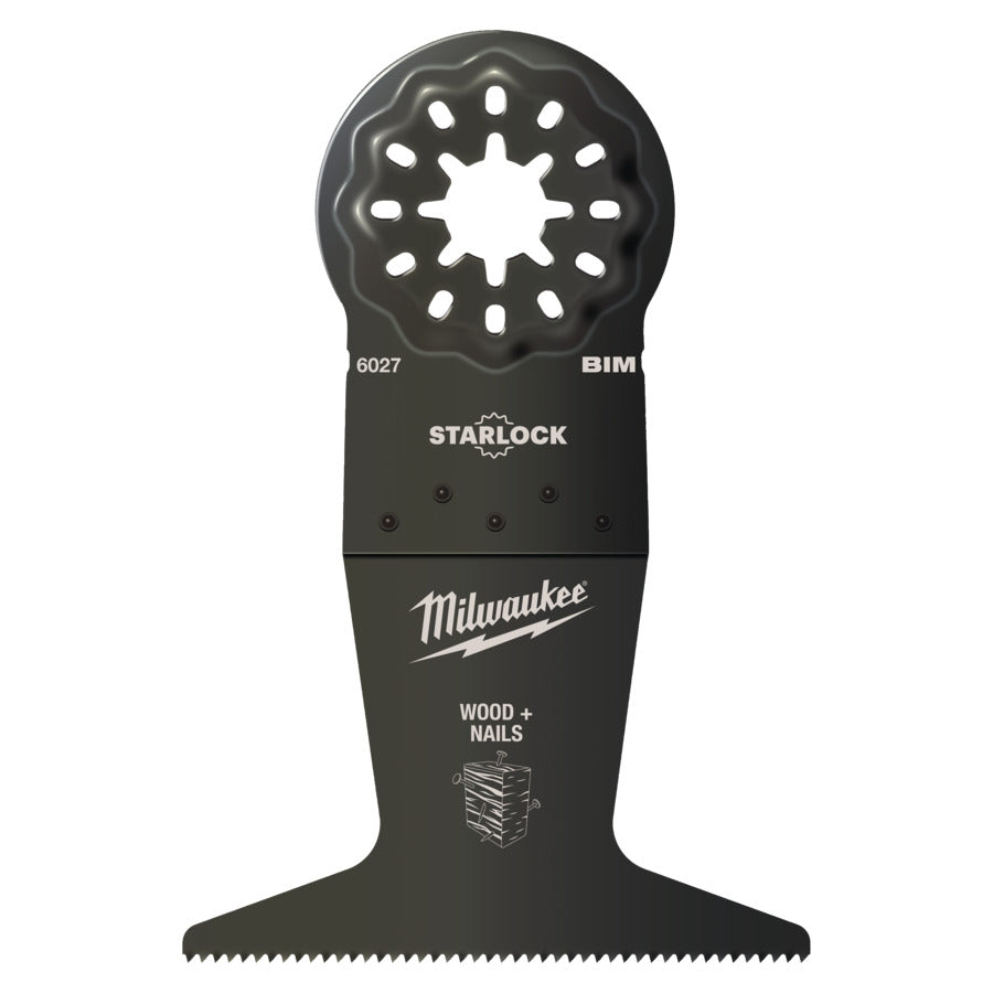 Milwaukee Multitool Starlock Bi-Metall Tauchsägeblatt Holz mit Nägeln 65x42 mm (48906027)