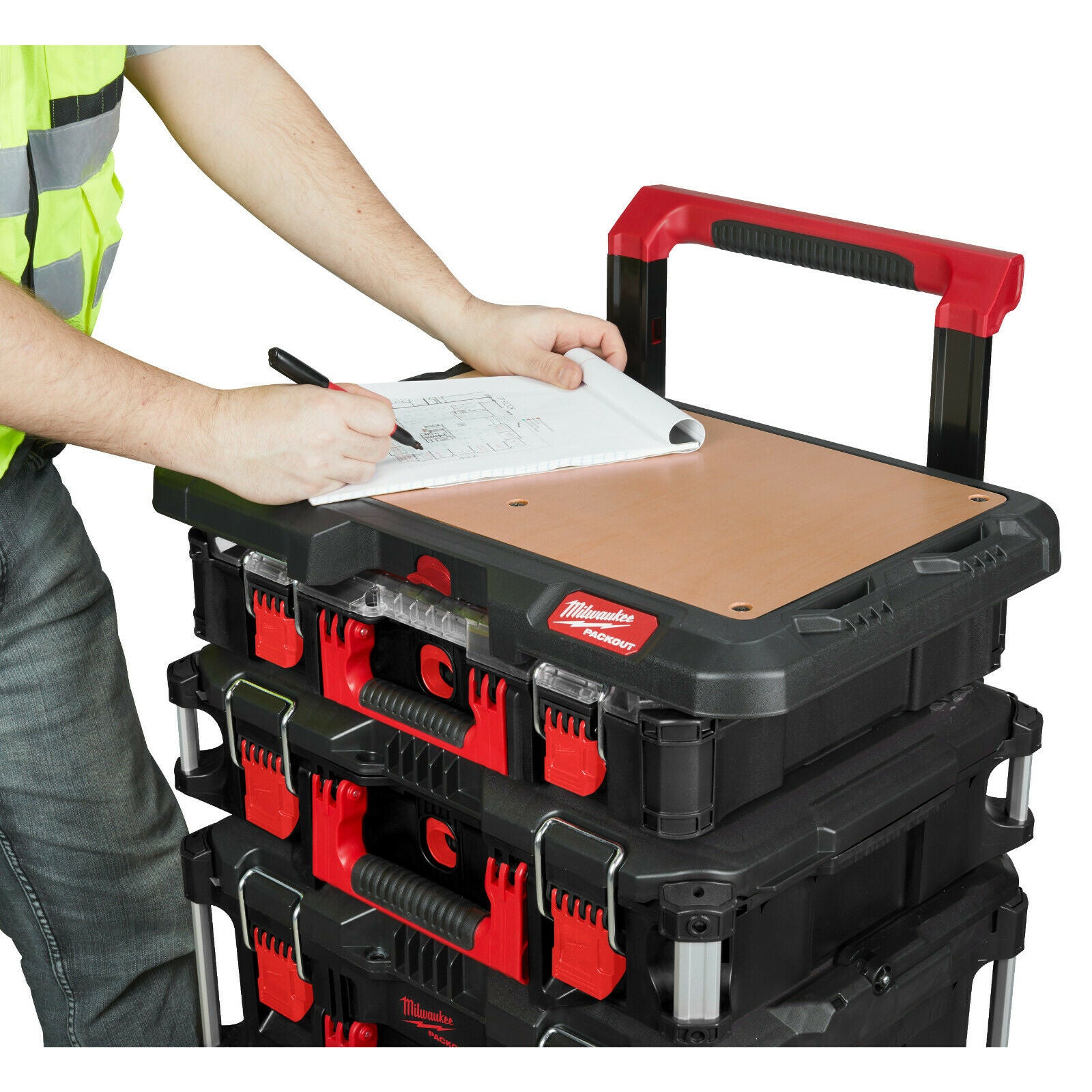 Milwaukee Packout Holz-Arbeitsplatte mit 22kg Nutzlast (4932472128)