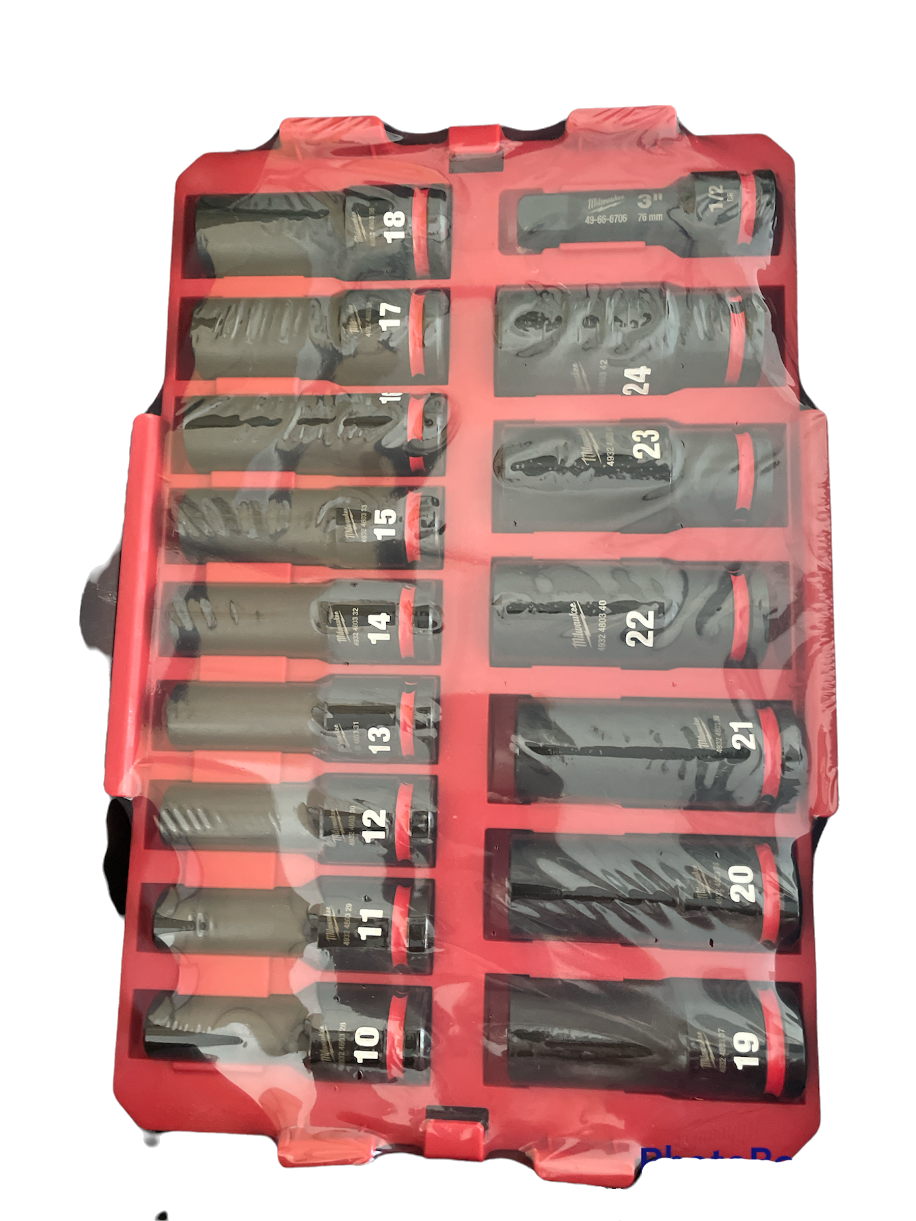 Milwaukee® Shockwave Schlagnuss-Set 1/2" lang mit mit Verlängerung im Packout Organiser 16 tlg.