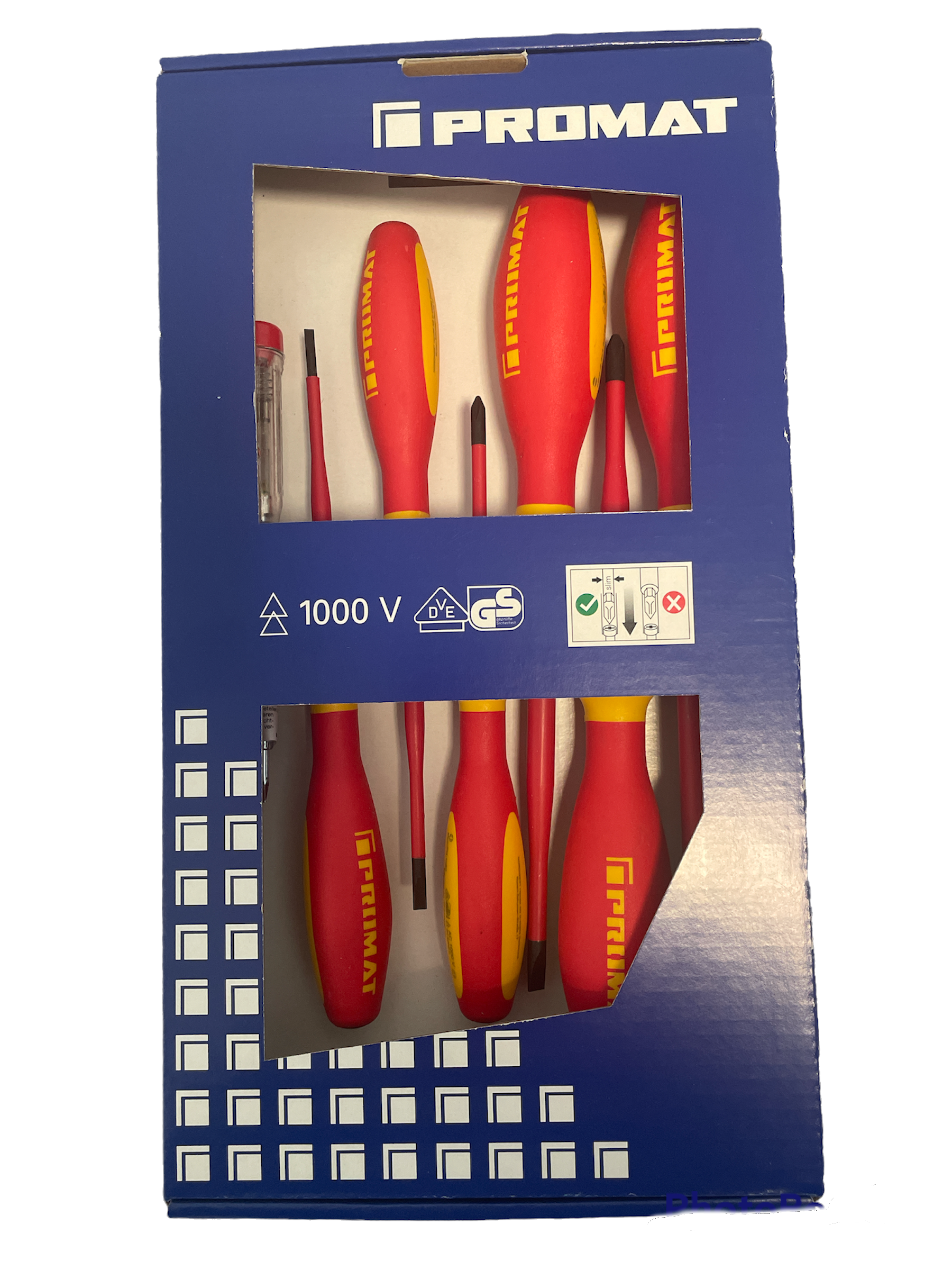 Promat VDE Schraubendrehersatz Slim 7 tlg. Schlitz / PH altes Modell (4000828073)