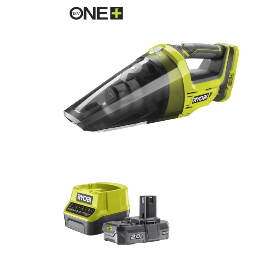 RYOBI R18HV-120GJ Akku-Handstaubsauger 1x 2.0 Ah Akku und Ladegerät