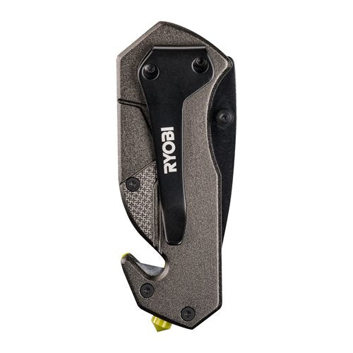 RYOBI RFK25T Kompaktes Klappmesser mit 57 mm Klinge und integrierten Glasbrecher