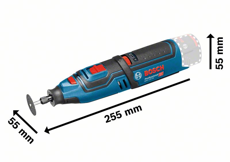 Bosch Professional GRO 12V-35 Akku-Multi-Rotationswerkzeug 2 x 2.0 Ah