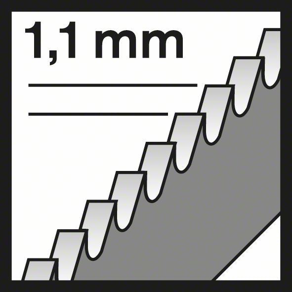 1.1 mm zahnteilung