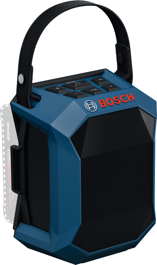 Bosch Professional GPB 18V-1 C Bluetooth-Lautsprecher (Multi-Speaker Sound, USB-C, 11 W Nennleistung)