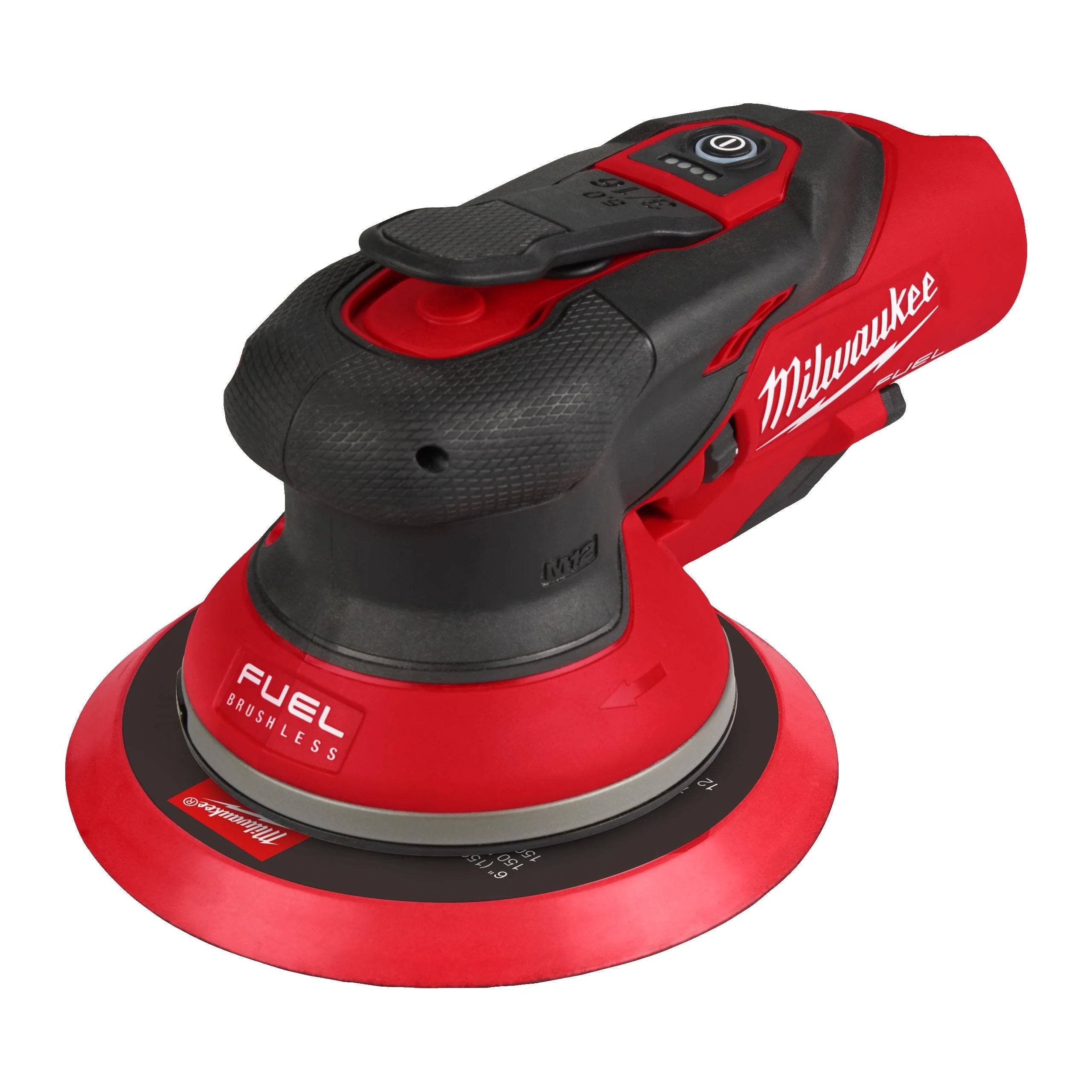 Milwaukee M12 FROS5-0 Akku-Exzenterschleifer (150 mm, Fuel, Solo, 5 mm Orbitfunktion, inkl. Universal-Staubabsaugadapter)
