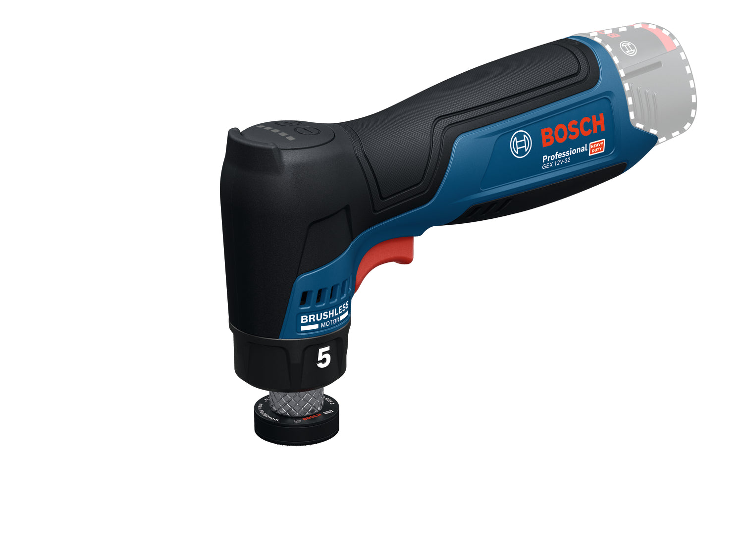 Bosch Akku-Exzenterschleifer GEX 12V-32 (Solo, inkl. 2 x 32 mm Schleifteller, Schwingkreisdurchmesser: 5 mm)