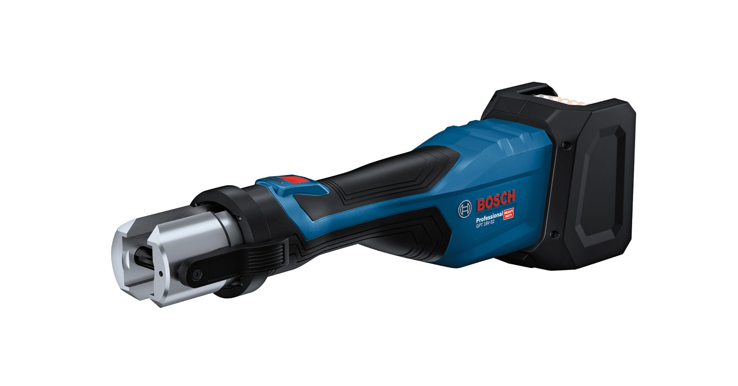 Bosch Akku-Presswerkzeug GPT 18V-32 (32 kN Presskraft, Pressbereich: 54 / 110 mm, 360 ° Kopfrotation, Solo inkl. XL-BOXX)
