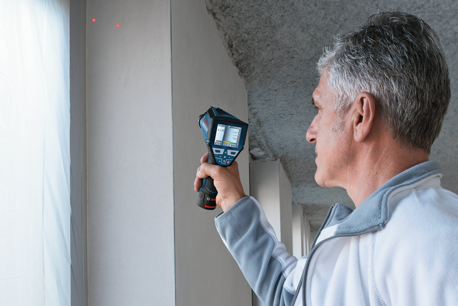 Bosch Thermodetektor GIS 1000 C (Messbereich: -40 °C bis +1000 °C, App-Funktion, inkl. 1 x 2,0 Ah Akku in L-BOXX 136)