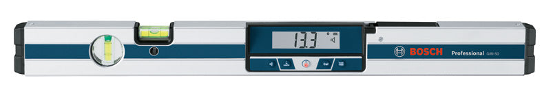 Bosch Digitaler Neigungsmesser GIM 60 (Messbereich: 0° - 360° (4 x 90°), Länge: 60 cm, inkl. Batterien)