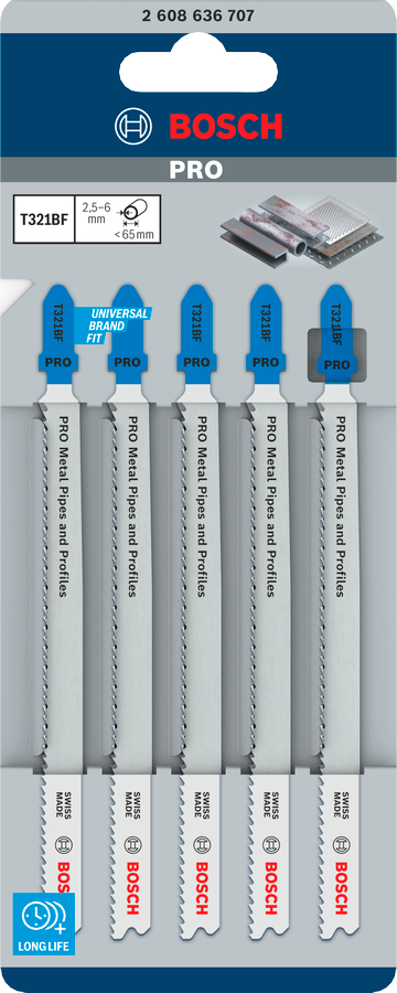 Bosch PRO Stichsägeblatt T321BF Metal Pipes and Profiles 5 tlg.