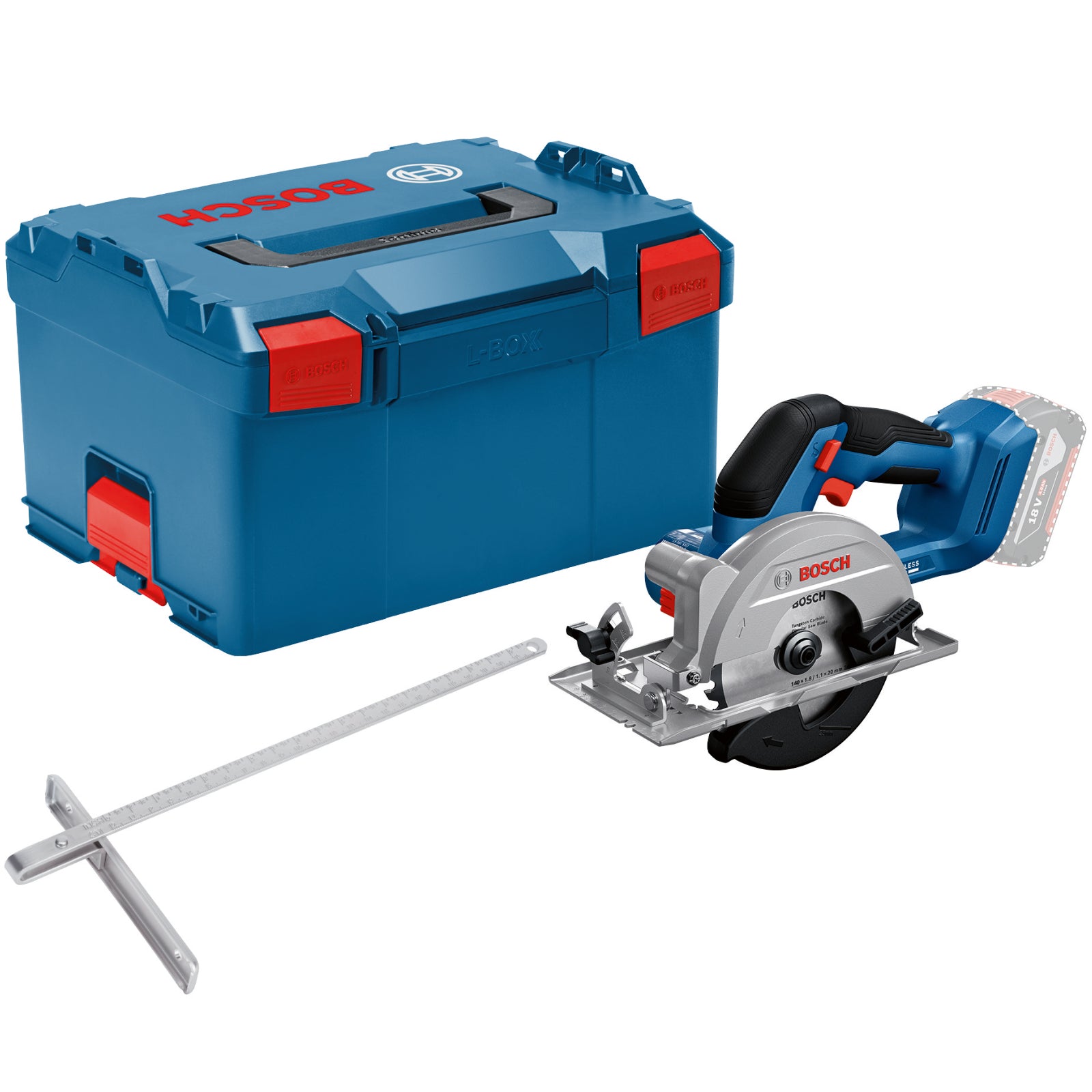 Bosch Akku-Kreissäge GKS 18V-51 (Schnittkapazität Holz: 51 mm, Sägeblatt-Ø: 140 mm, Solo, in L-BOXX 238)