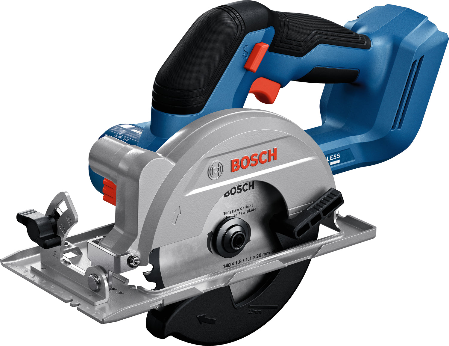 Bosch Akku-Kreissäge GKS 18V-51 (Schnittkapazität Holz: 51 mm, Sägeblatt-Ø: 140 mm, Solo, in L-BOXX 238)