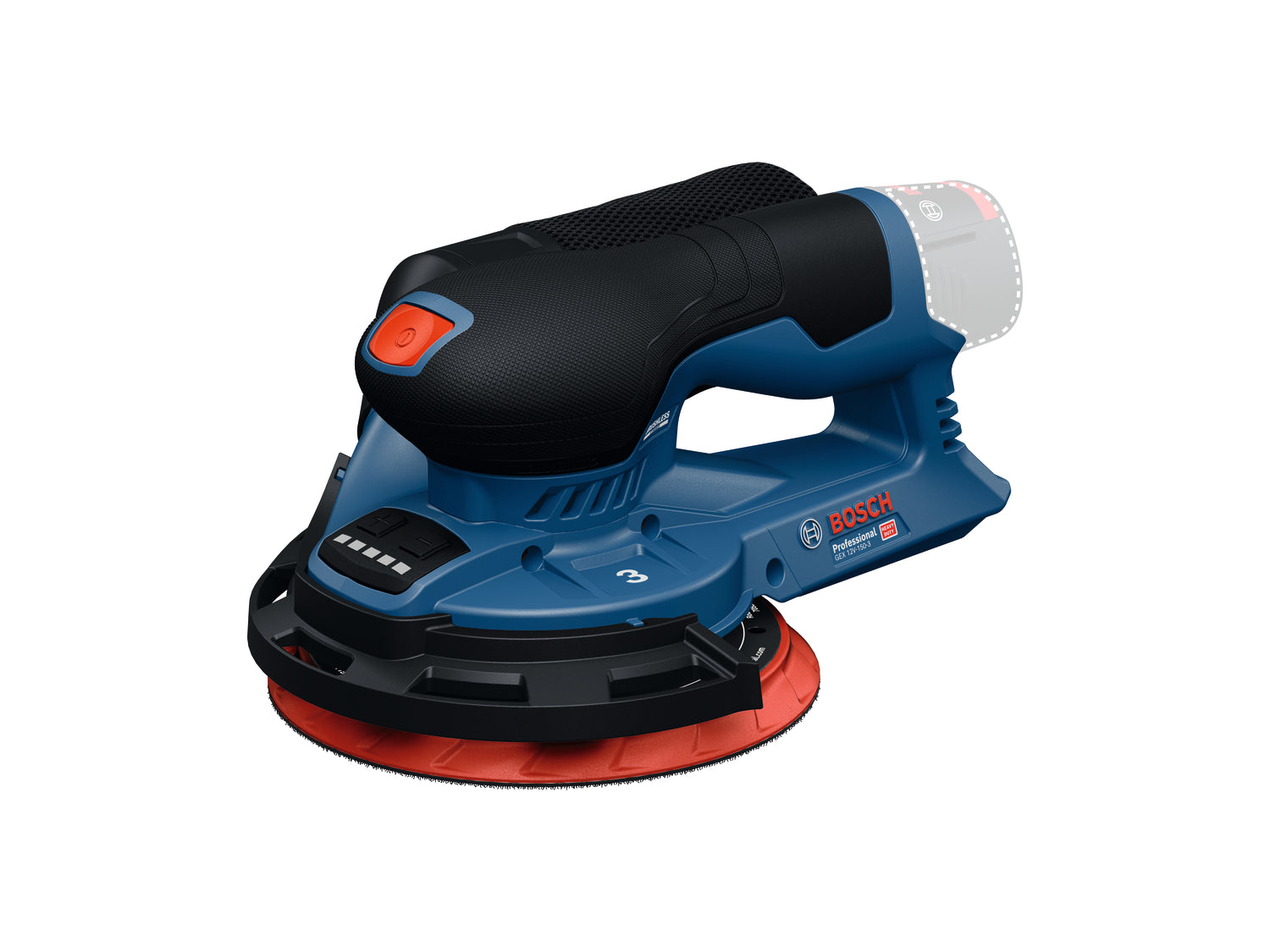 Bosch Akku-Exzenterschleifer GEX 12V-150-3 (Schleifteller-Ø: 150 mm, Schwingkreis-Ø: 3,0 mm, Solo, in L-BOXX 162)