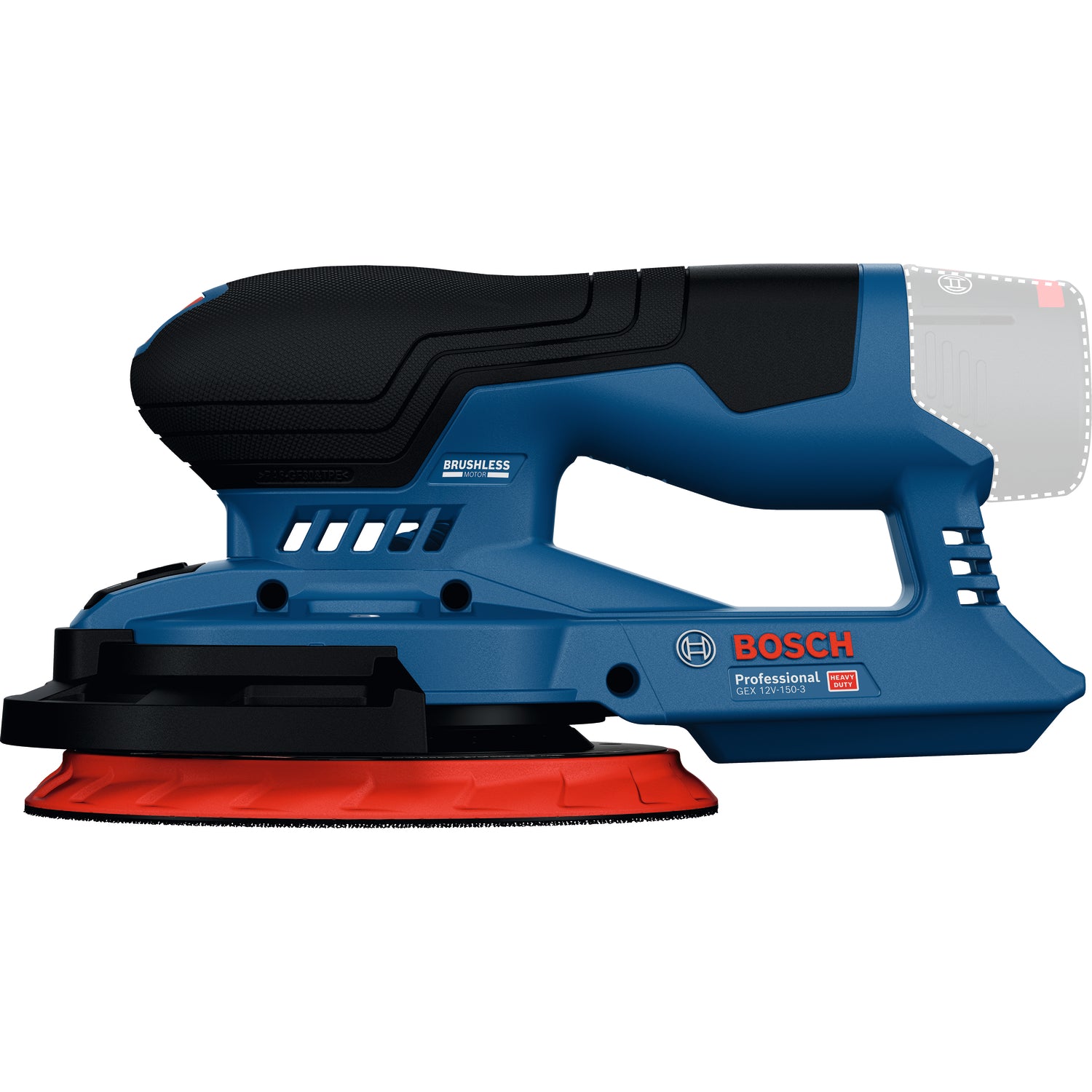 Bosch Akku-Exzenterschleifer GEX 12V-150-3 (Schleifteller-Ø: 150 mm, Schwingkreis-Ø: 3,0 mm, Solo, in L-BOXX 162)