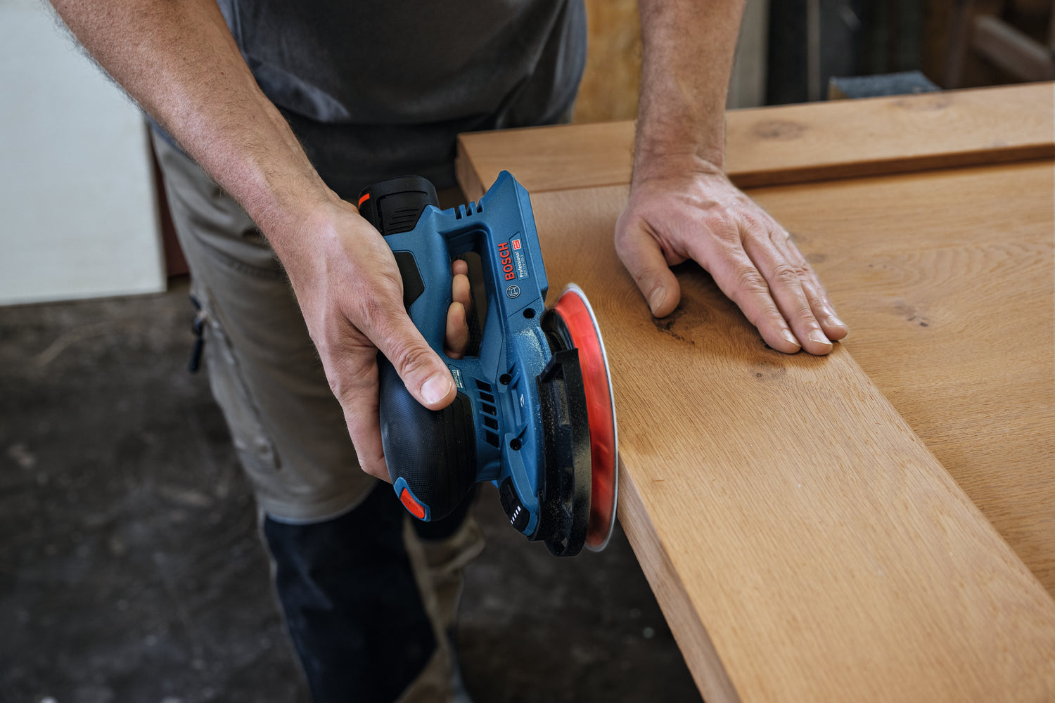 Bosch Akku-Exzenterschleifer GEX 12V-150-3 (Schleifteller-Ø: 150 mm, Schwingkreis-Ø: 3,0 mm, Solo, in L-BOXX 162)