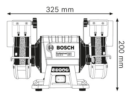 Bosch Doppelschleifmaschine GBG 35-15 (Schleifscheiben-Ø: 150 mm, 350 W, inkl. 2 Schleifscheiben G24 / G60)