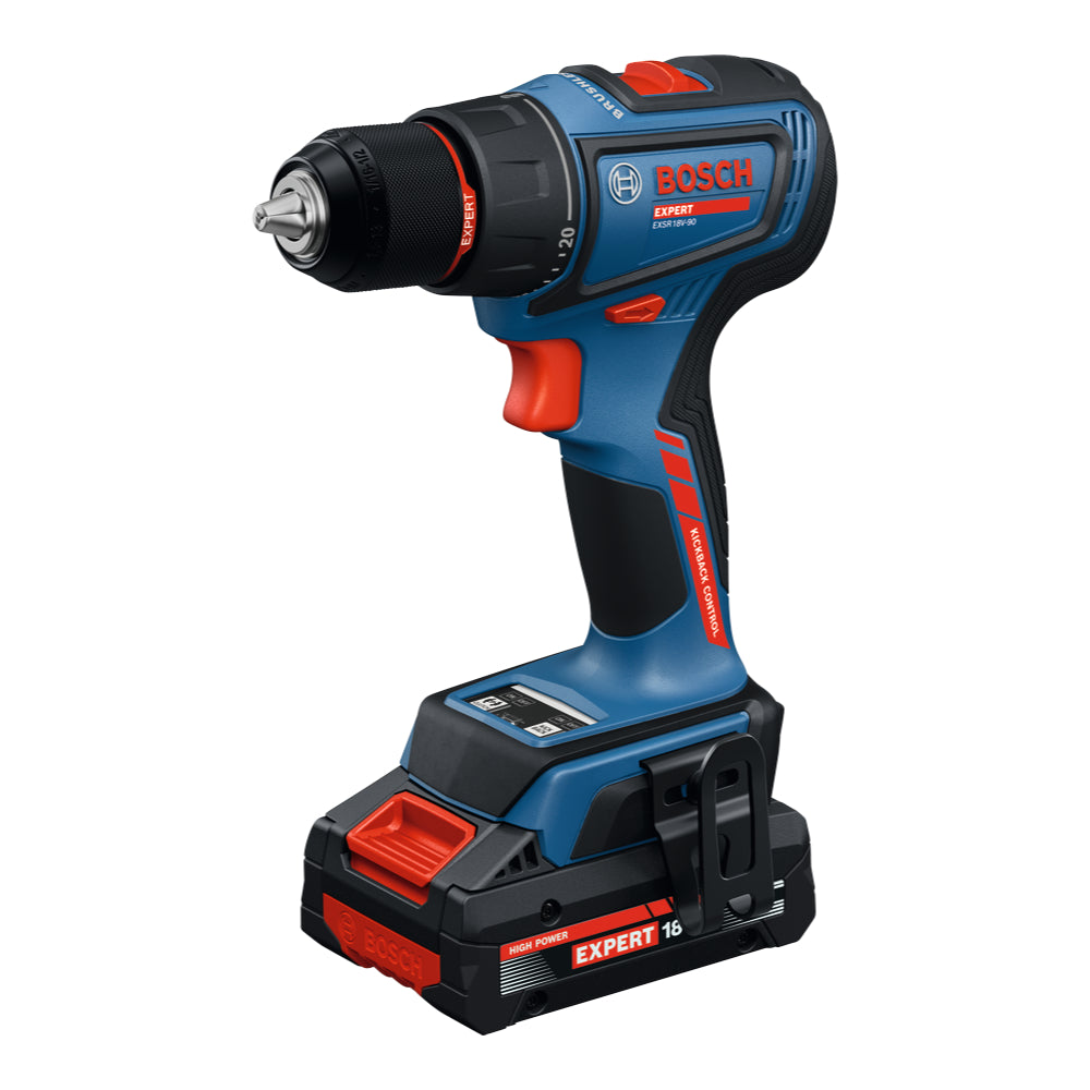 Bosch EXPERT Akku-Bohrschrauber EXSR18V-90 (Drehmoment: 36 / 65 Nm, 13 mm Bohrfutter, inkl. 3 x 4,0 Ah Akku in L-BOXX 136)