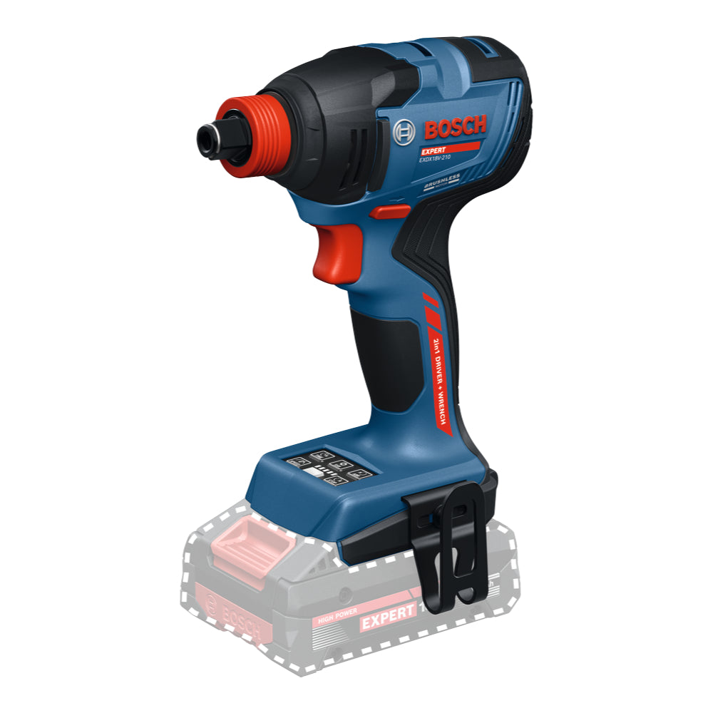 Bosch EXPERT Akku-Schlagschrauber EXDX18V-210 (Drehmoment: 210 Nm, Kombi-Aufnahme: 1/4" + 1/2", Solo in L-BOXX 136)