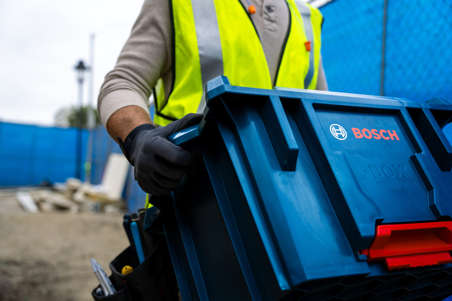 Bosch L-BOXX Contractor Crate (Werkzeugkiste, 432 x 559 x 322 mm, volle Kompatibilität mit L-BOXX & ProClick System)