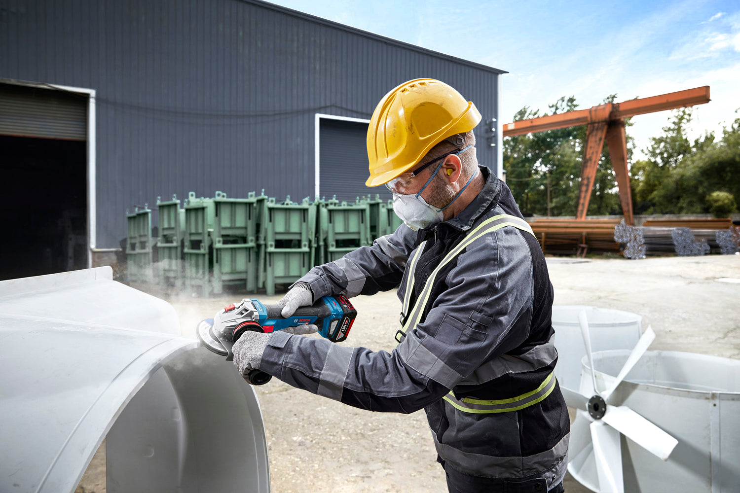Bosch Akku-Winkelschleifer GWS 18V-11 (Scheiben-Ø: 125 mm, Solo in L-BOXX 136)