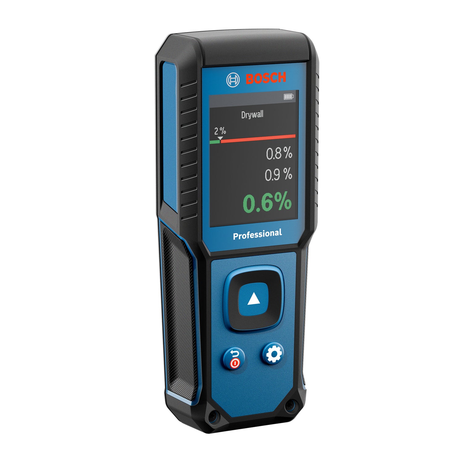 Bosch Feuchtemessgerät GMM 1-15 (misst 37 Holzarten und 10 Baustoffe, nicht-invasiv, IP 65, inkl. Batterien & Tasche)