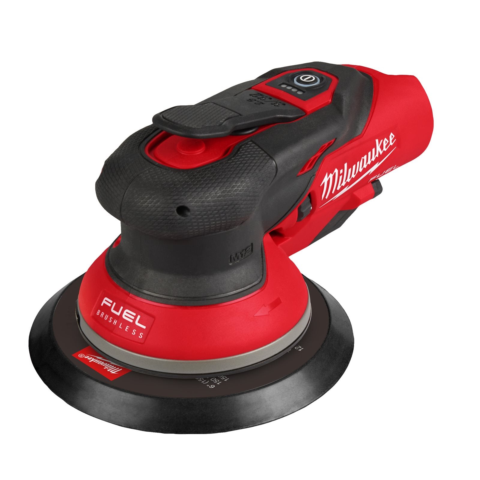 Milwaukee M12 FROS2.5-0 Akku-Exzenterschleifer (Schleifscheiben-Ø: 150 mm, Schwingkreis: 2,5 mm, ohne Akku, inkl. Saugadapter)