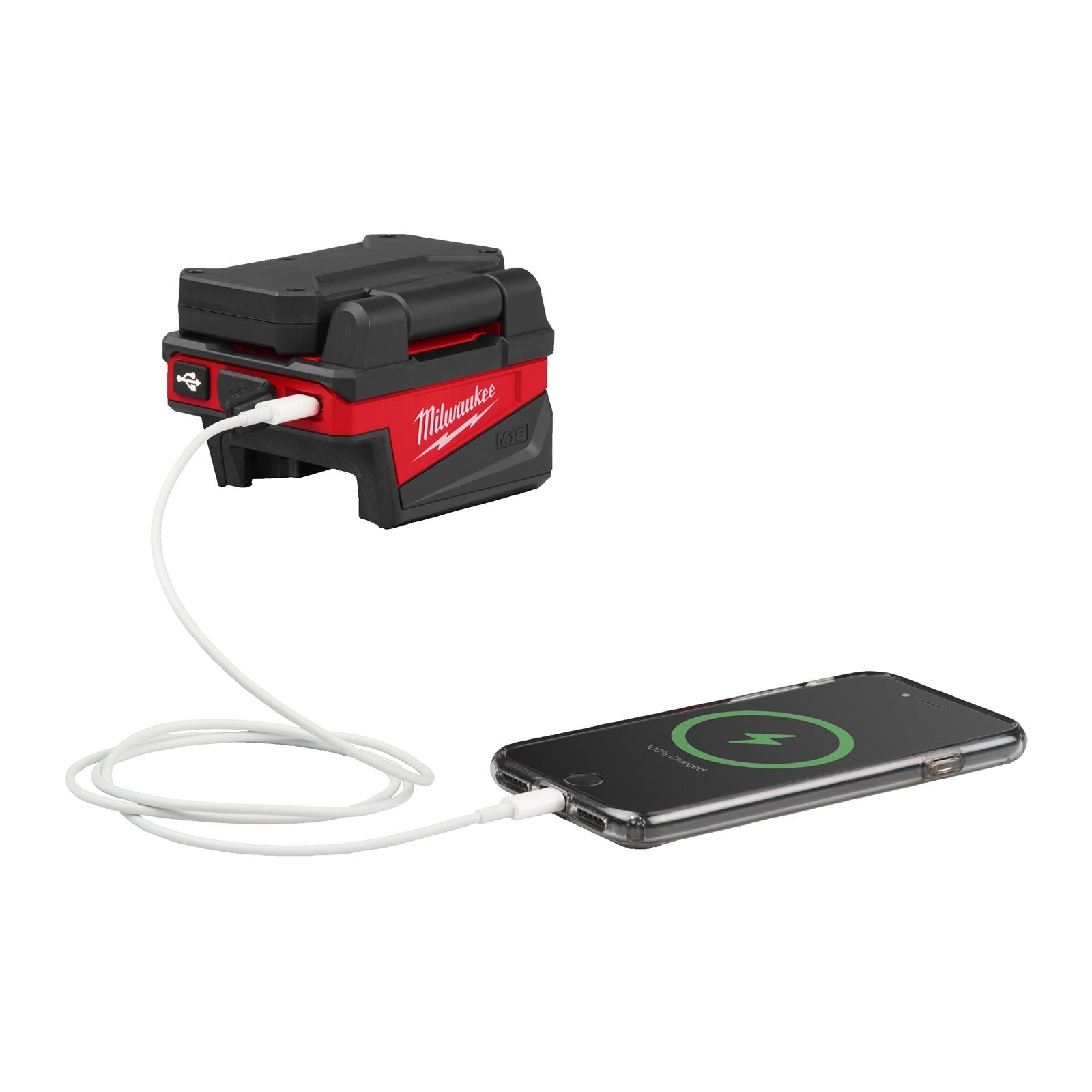 Milwaukee M18 ALIS-0 Akku-Bauleuchte (1000 Lumen, 300° horizontale & 180° vertikale Beweglichkeit, bis zu 110 h Laufzeit, ohne Akku)