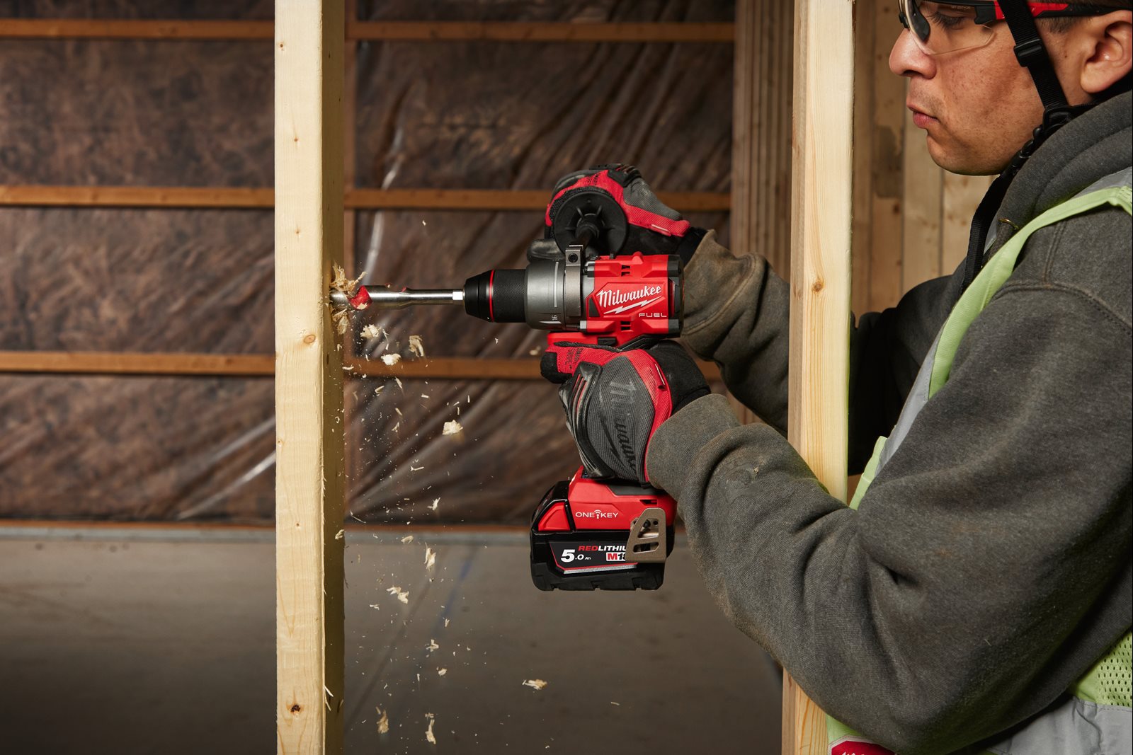 Milwaukee M18 ONEPD3-0X Akku-Schlagbohrschrauber (Drehmoment: 158 Nm, Bohrfutter: 13 mm, ONE-KEY, ohne Akku in HD Box)