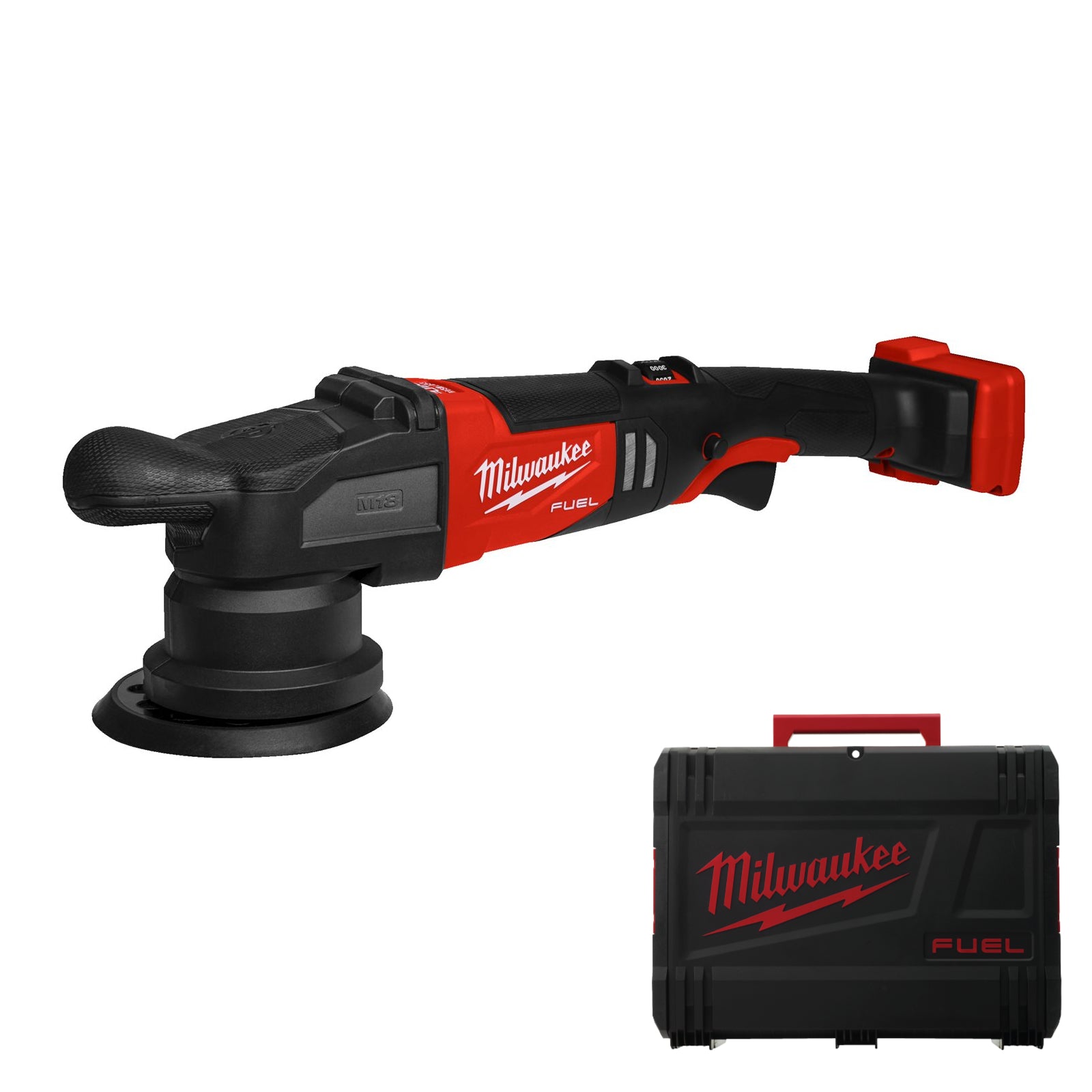 Milwaukee M18 FROP15-0X Akku-Exzenter-Polierer (Scheiben-Ø: 125 mm, Schwingkreis: 15 mm, Drehzahl: 2.650 - 5.100 U/min, ohne Akku in HD Box)