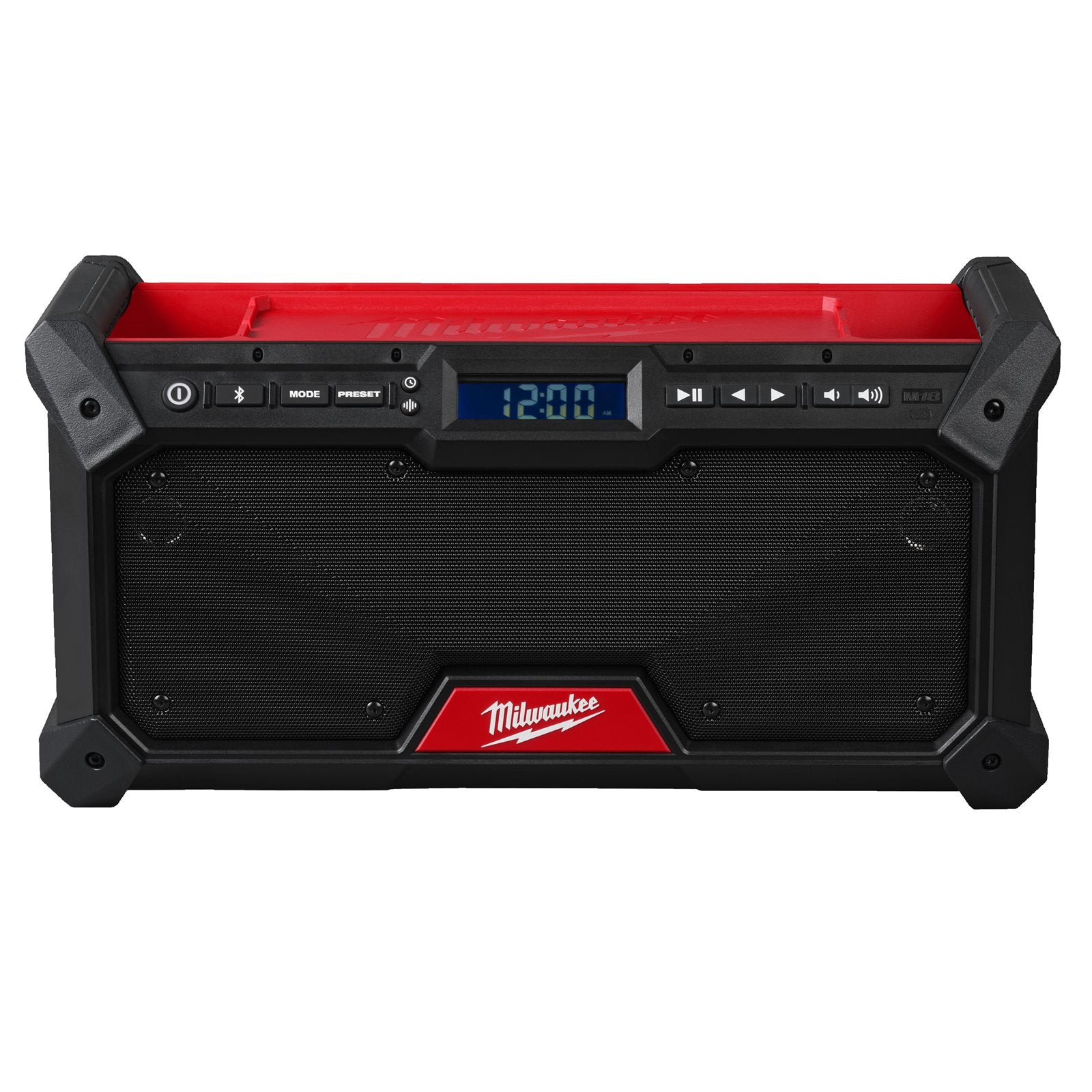 Milwaukee M18 RADDAB+G2-0 Akku-Baustellenradio (DAB+ / FM-Empfänger, Bluetooth®-Empfang bis 30 m, Akku- & Kabelbetrieb, USB-C, ohne Akku)