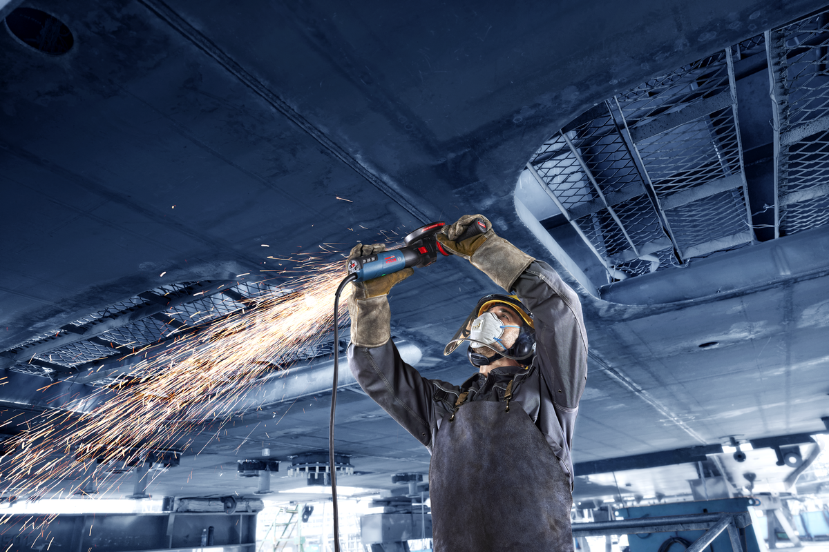 Bosch EXPERT Winkelschleifer EXWS20-125SB (Scheiben-Ø: 125 mm, 2000 W, Drehzahl: 2800-10500 U/min)