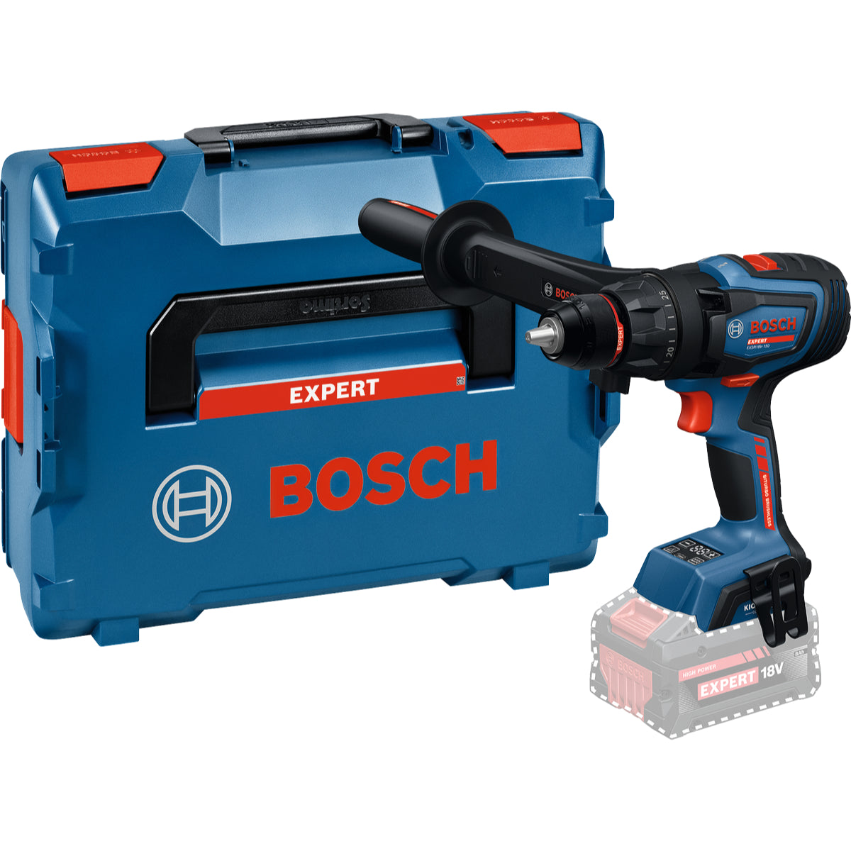 Bosch EXPERT Akku-Bohrschrauber EXSR18V-150 (Drehmoment: 150 Nm, 13 mm Bohrfutter, ohne Akku in L-BOXX 136)