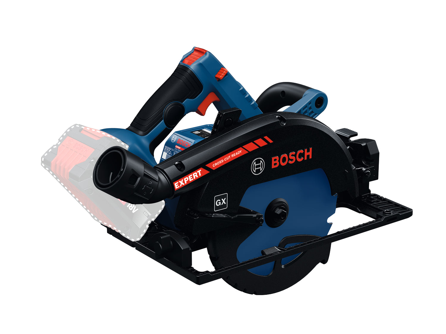 Bosch EXPERT Akku-Kreissäge EXKS18V-68GX (Sägeblatt-Ø: 190 mm, Drehzahl: 2.500 - 5.000 U/min, ohne Akku in L-BOXX 238)