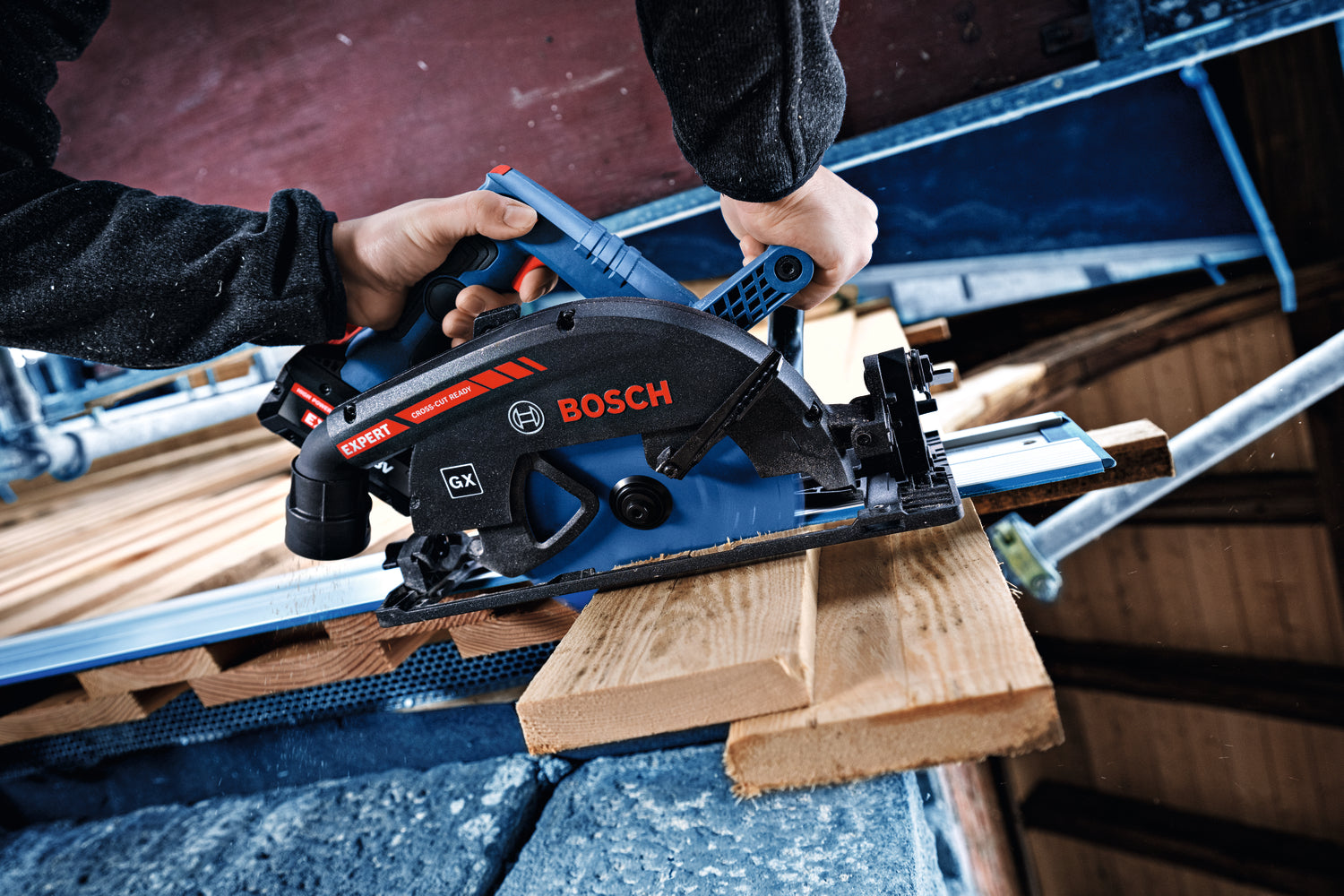 Bosch EXPERT Akku-Kreissäge EXKS18V-68GX (Sägeblatt-Ø: 190 mm, Drehzahl: 2.500 - 5.000 U/min, ohne Akku in L-BOXX 238)