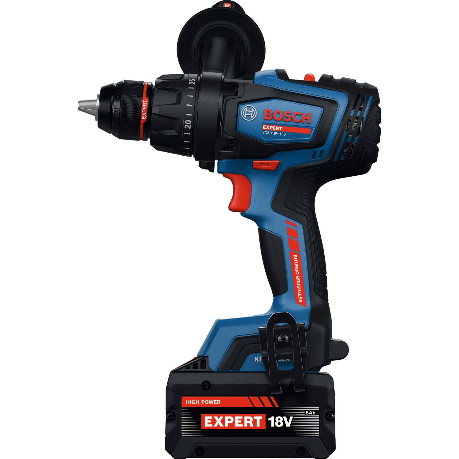 Bosch EXPERT Akku-Schlagbohrschrauber EXSB18V-150 (Drehmoment: 150 Nm, 13 mm Bohrfutter, inkl. 2 x 8,0 Ah Akku in L-BOXX 136)