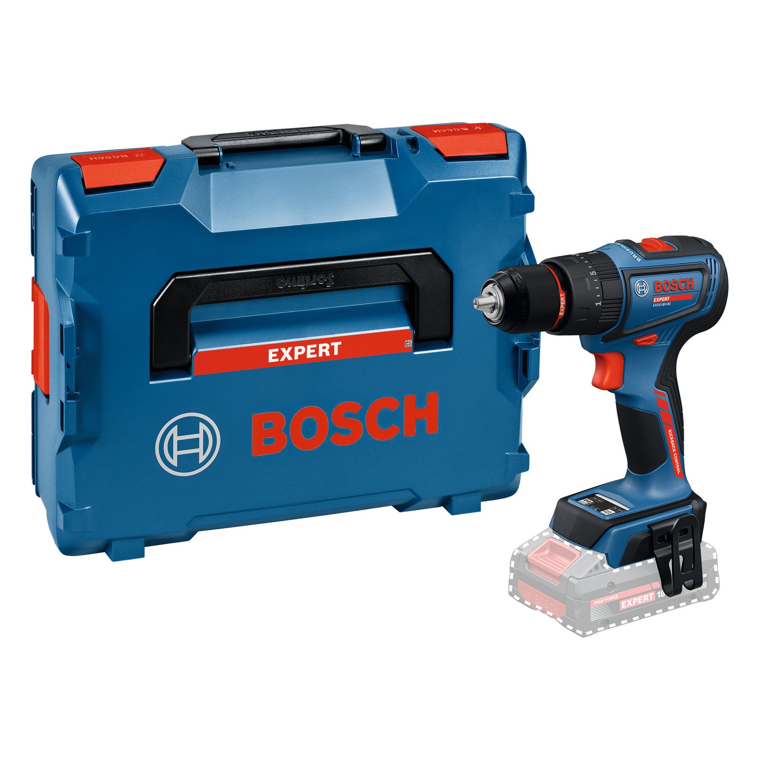 Bosch EXPERT Akku-Schlagbohrschrauber EXSB18V-90 (Drehmoment: 36/65 Nm, 13 mm Bohrfutter, ohne Akku in L-BOXX 136)