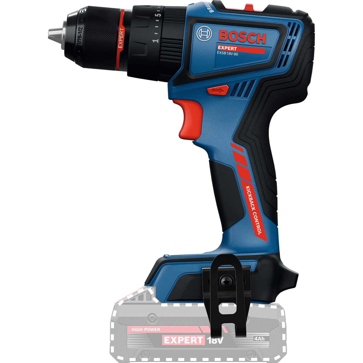 Bosch EXPERT Akku-Schlagbohrschrauber EXSB18V-90 (Drehmoment: 36/65 Nm, 13 mm Bohrfutter, ohne Akku in L-BOXX 136)