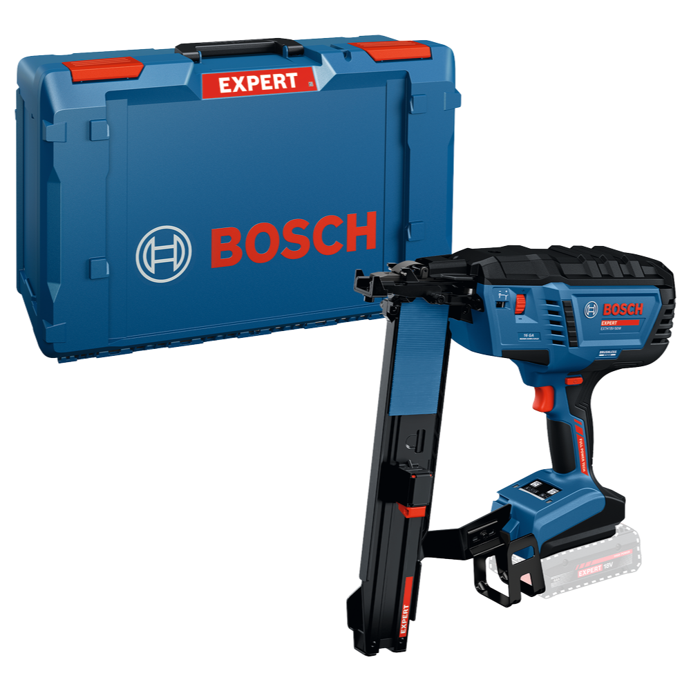 Bosch EXPERT Akku-Holzklammerer EXTH18V-50M (Klammerlänge: 25-50 mm, Klammerbreite: 10,8/11,3 mm, Gasloser Betrieb, ohne Akku in XL-BOXX)