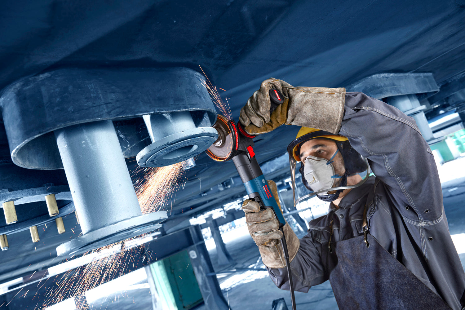 Bosch EXPERT Winkelschleifer EXWS20-125TSB (Scheiben-Ø: 125 mm, 2000 W, Drehzahl: 2400-9700 U/min)