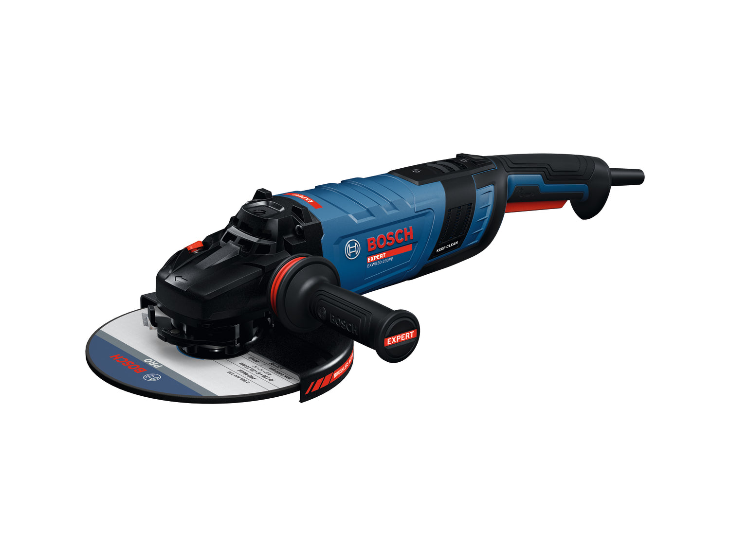 Bosch EXPERT Winkelschleifer EXWS30-230PB (Scheiben-Ø: 230 mm, PROtection-Schalter, 2800 W, Drehzahl: 6500 U/min)