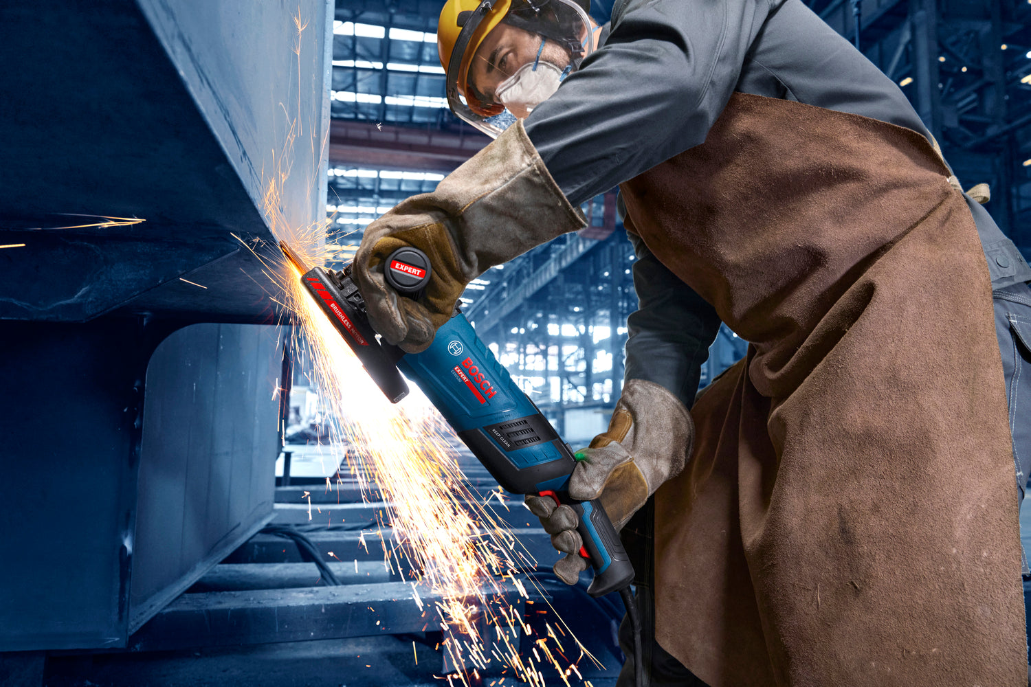 Bosch EXPERT Winkelschleifer EXWS30-230PB (Scheiben-Ø: 230 mm, PROtection-Schalter, 2800 W, Drehzahl: 6500 U/min)