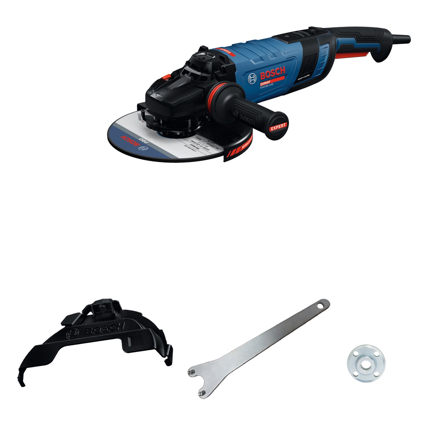 Bosch EXPERT Winkelschleifer EXWS30-230B (Scheiben-Ø: 230 mm, 2800 W, Drehzahl: 6500 U/min)